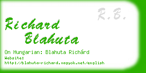 richard blahuta business card